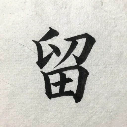 Từ vựng 留 – Ở lại, lưu lại