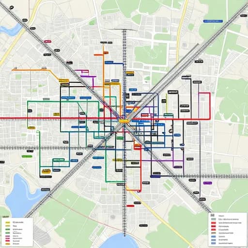 Nhấn để phóng to ảnh Từ vựng 铁路网 – mạng lưới đường sắt